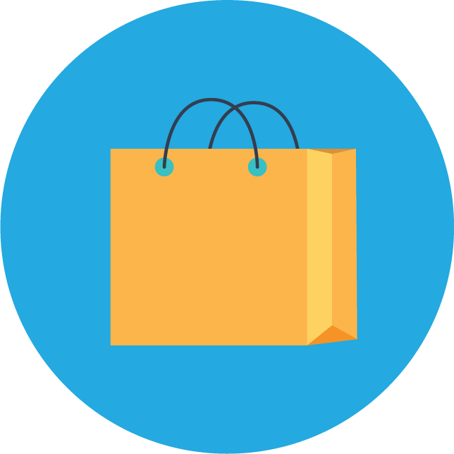 web technology development icons for e-commerce solutions and shopping experiences