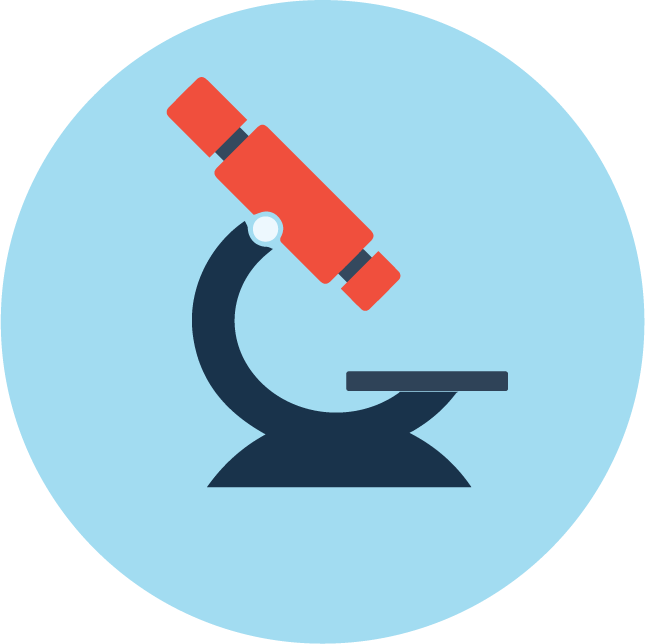 web technology development icons for scientific research and analysis tasks