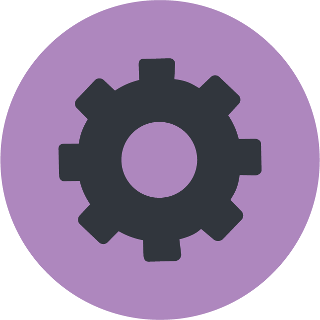 web technology development icons featuring gear symbols for enhanced productivity and project management