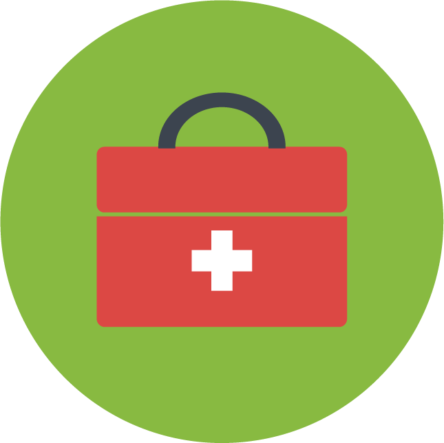 web technology development icons for health and safety applications in modern platforms