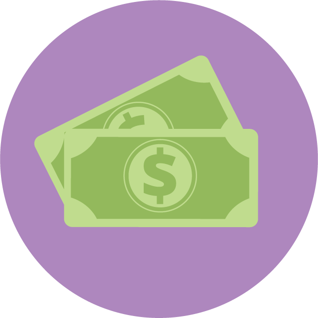 web technology development icons featuring financial transactions and currency management tools