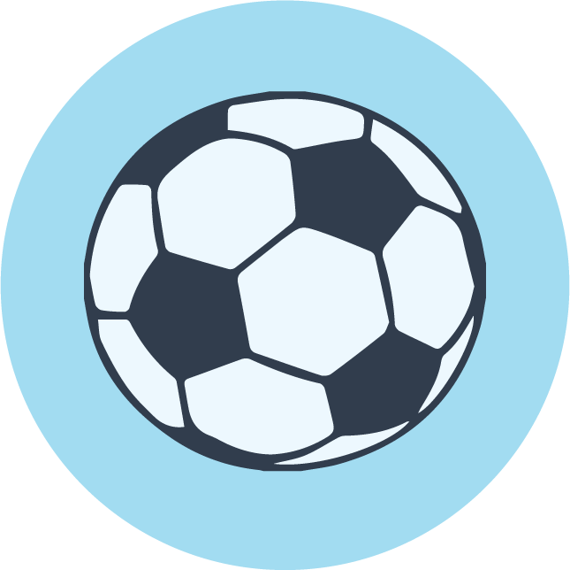 web technology development icons for sports engagement and football applications