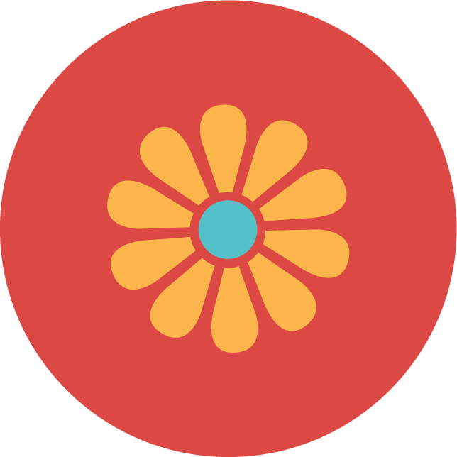 web technology development icons vector featuring colorful floral elements for modern applications