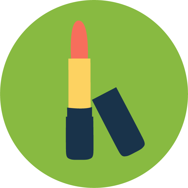 essential cosmetics usage icons for beauty applications and services
