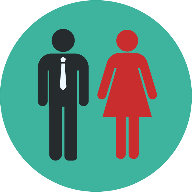 web technology development icons vector for representing gender diversity in online platforms