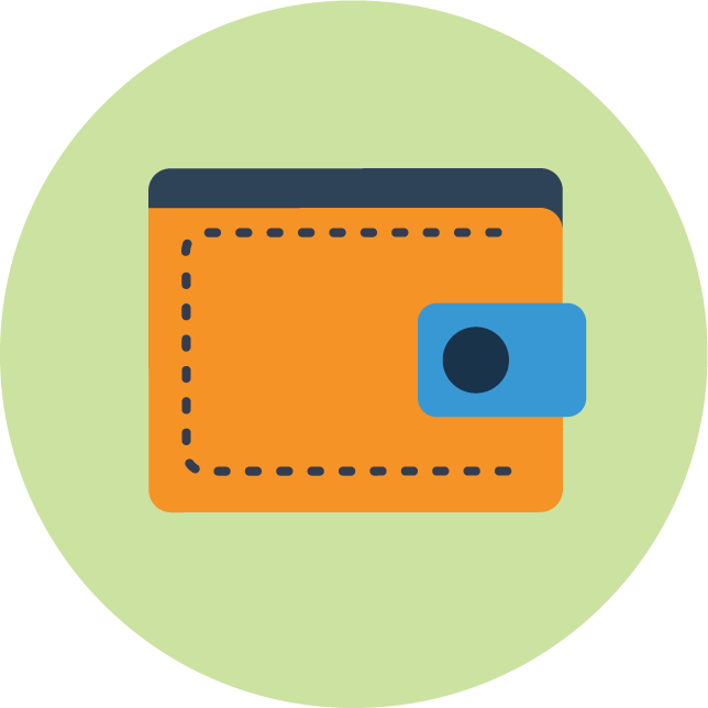 web technology development icons vector for secure financial transactions and wallet management