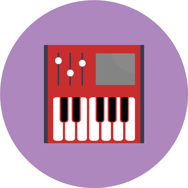 web technology development icons vector for music production and audio editing applications