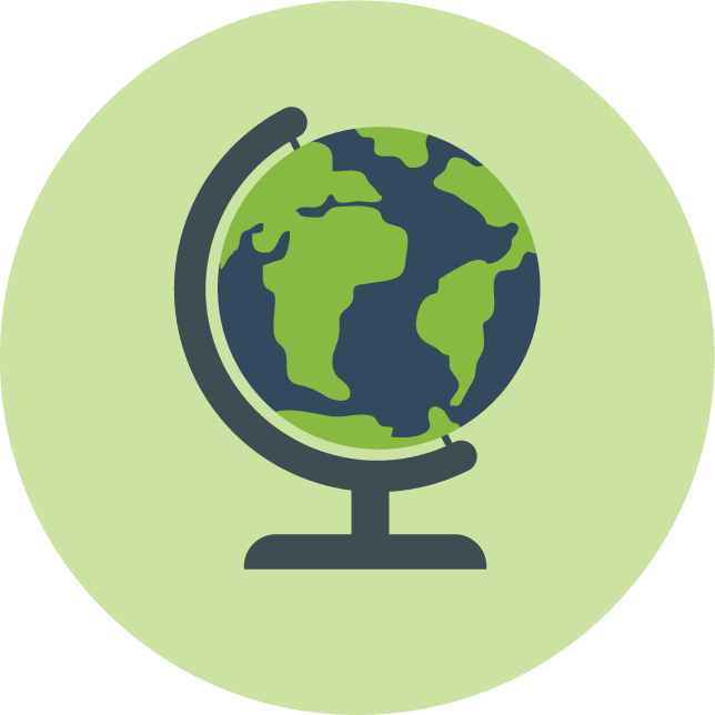 web technology development icons vector featuring a modern globe illustration for educational platforms