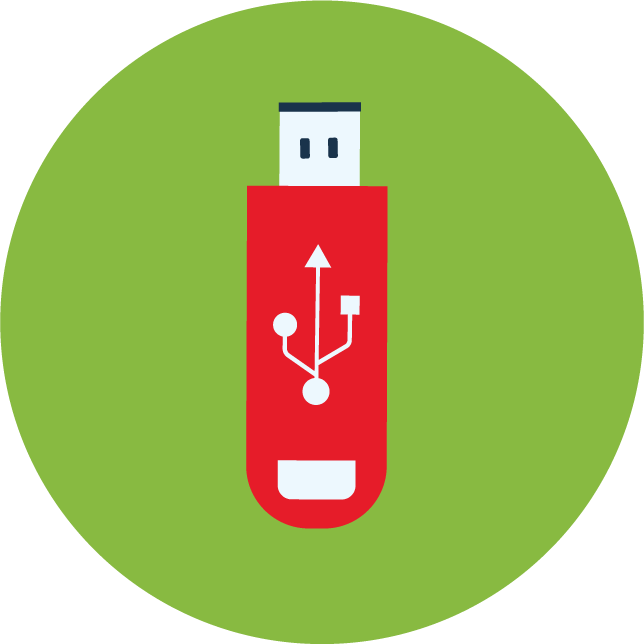 web technology development icons vector featuring modern USB storage solutions for seamless data transfer