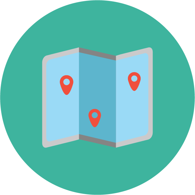 web technology development icons vector for enhancing online navigation experiences with interactive maps