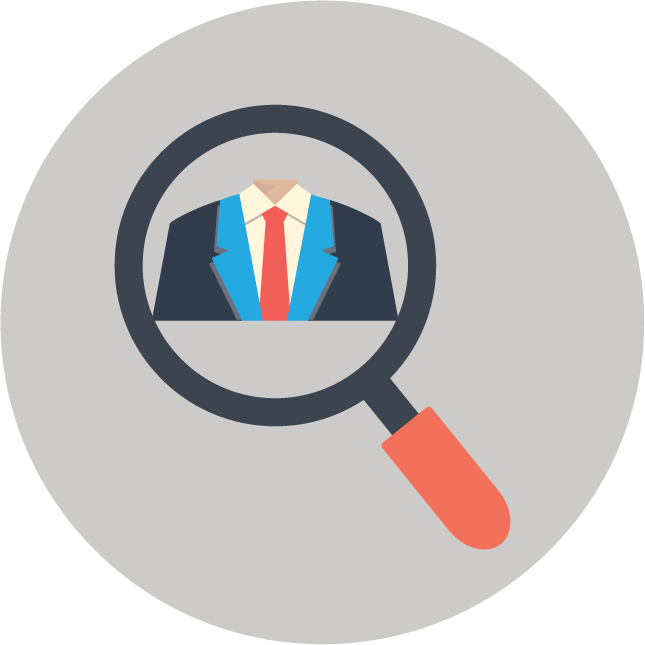 web technology development icons vector focusing on professional search and analysis tools for businesses