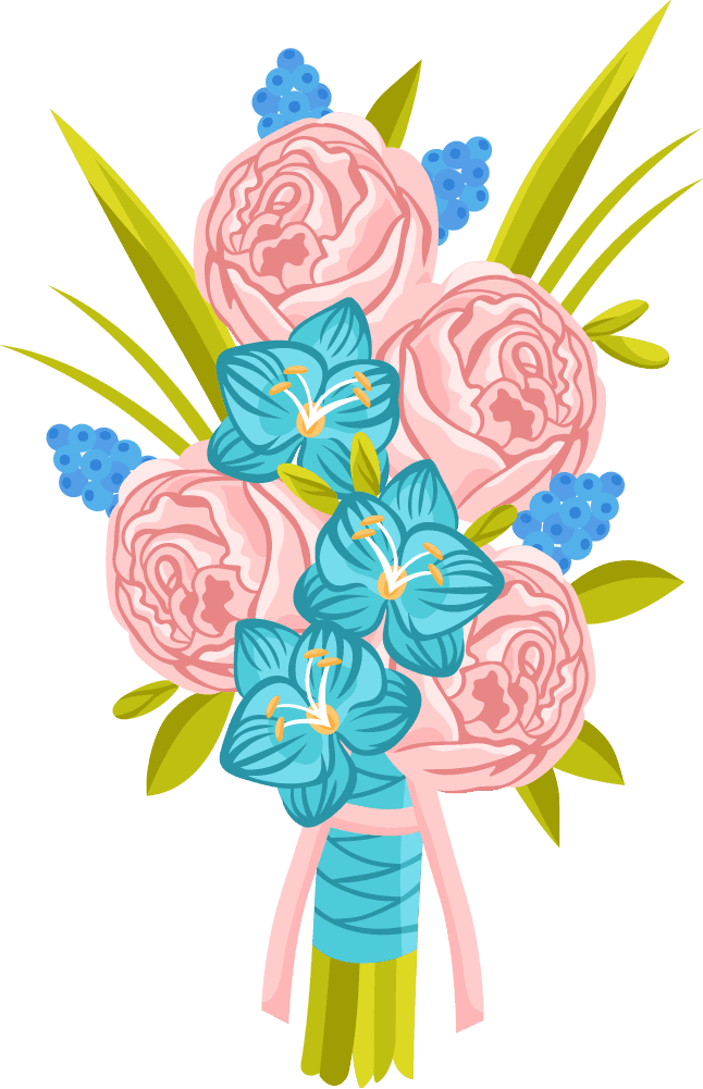 wedding bouquet and wedding flower arrangement with vibrant colors and fresh blooms