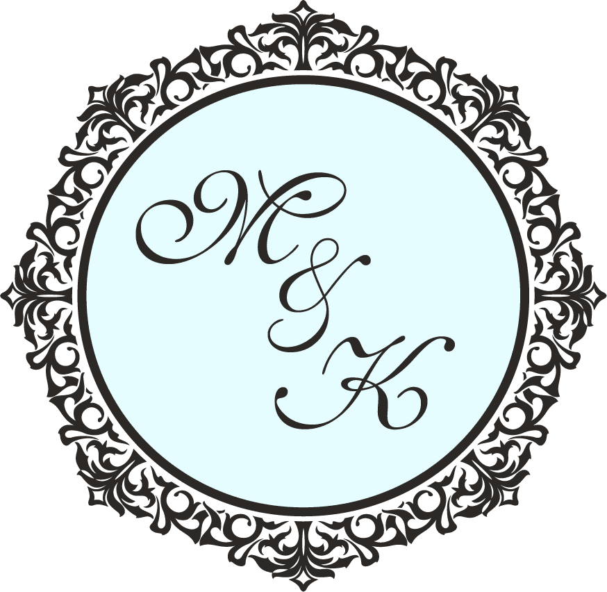 wedding calligraphic elements set with elegant monogram and ornate decorations