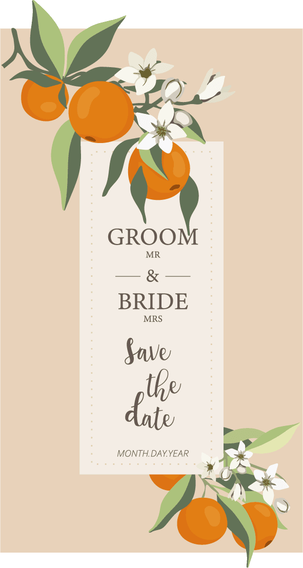 wedding card templates elegant plants decor