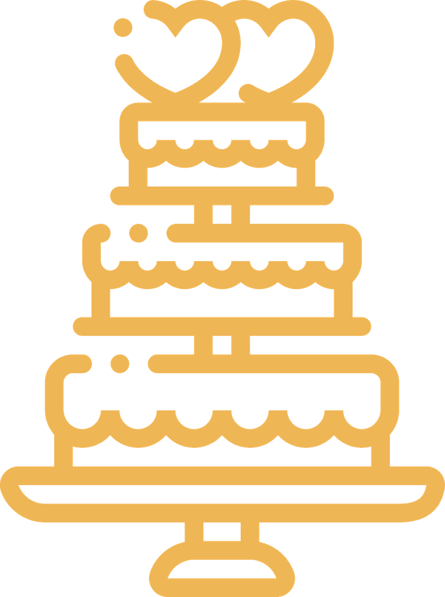 wedding collection with cute illustrations featuring a charming three-tier cake design