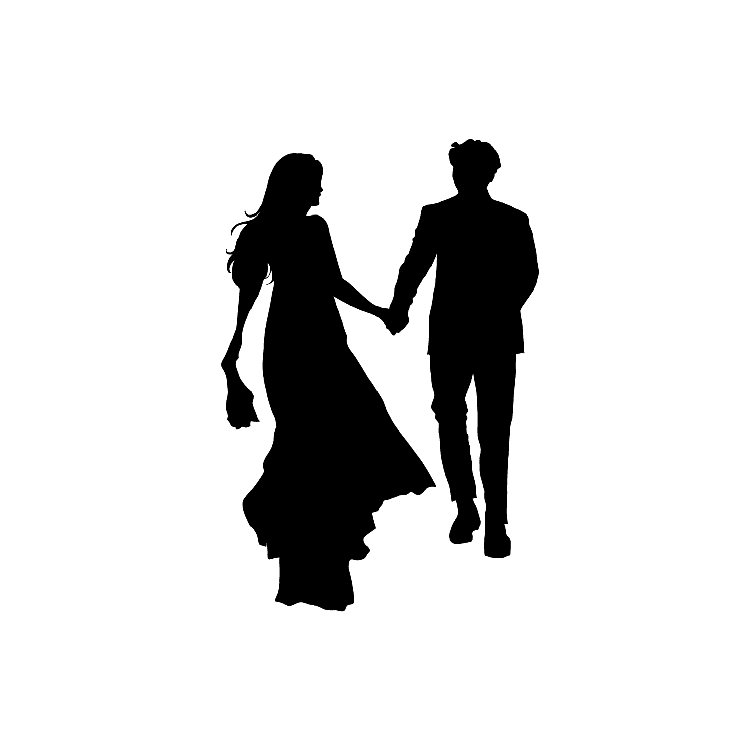 wedding couples dancing silhouettes