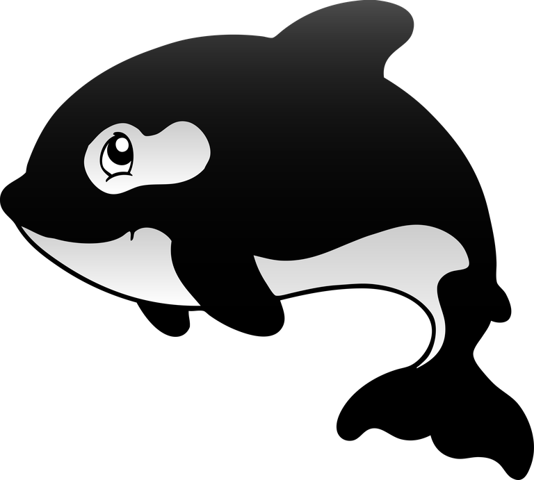 whale cute marine animals vector