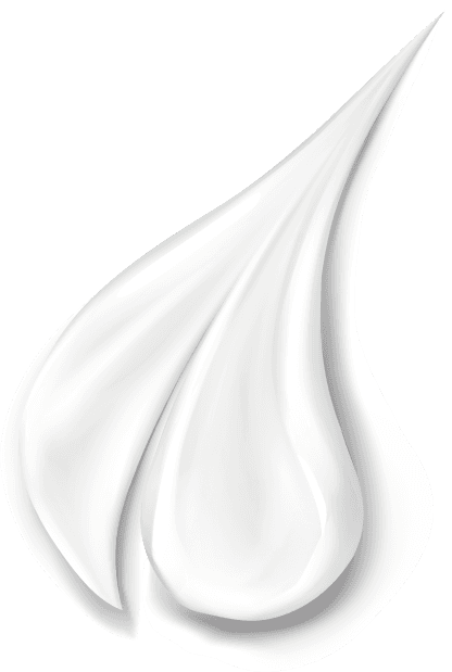 white cream smears swatch heart leaf drop