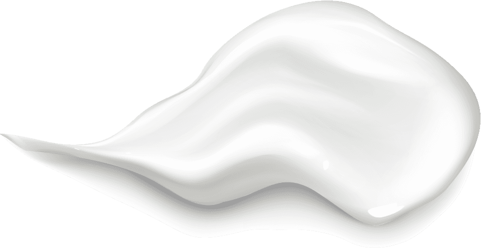 white cream smears swatch set heart leaf drop