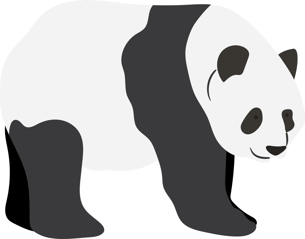 wild animals species icons colored cartoon sketch panda