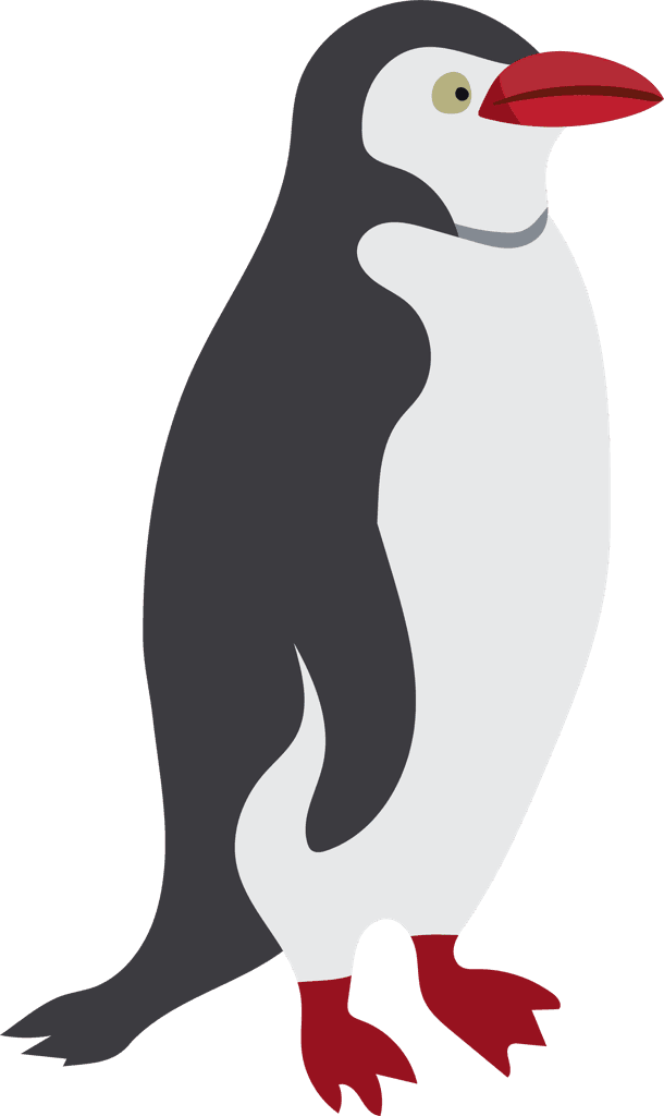 wild animals species icons colored cartoon sketch penguin