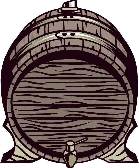 wine barrel menu elements retro barrel grape wine sketch