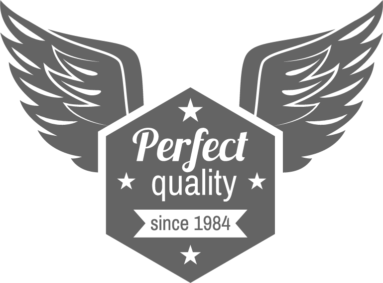 vintage decorative wing emblems label for premium quality assurance since 1994