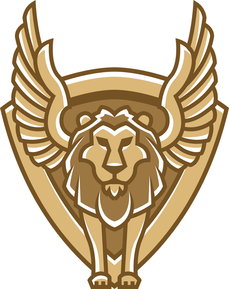 winged lion logo free vector for branding, sports teams, and luxury businesses