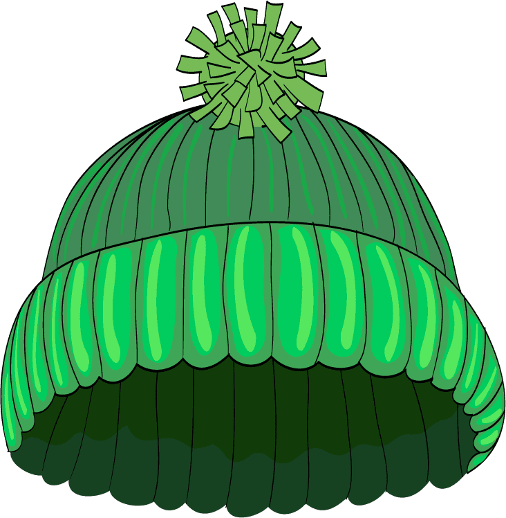 winter clothes design elements green woolen objects