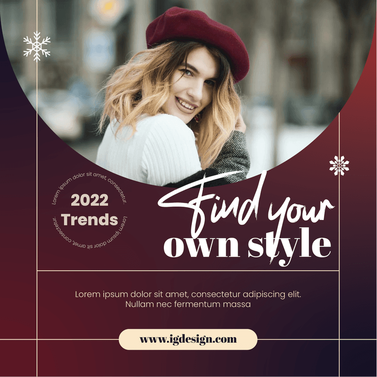 winter fashion collection instagram post template