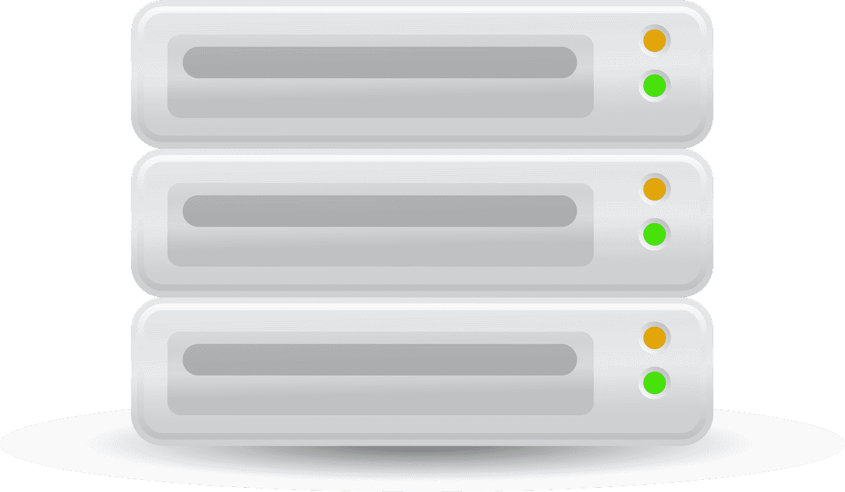 wireless and communication icon for network management with monitoring features and server visualization