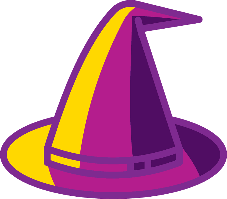 witch s paraphernalia cool minimal flat purple and yellow magic sorcerer elements