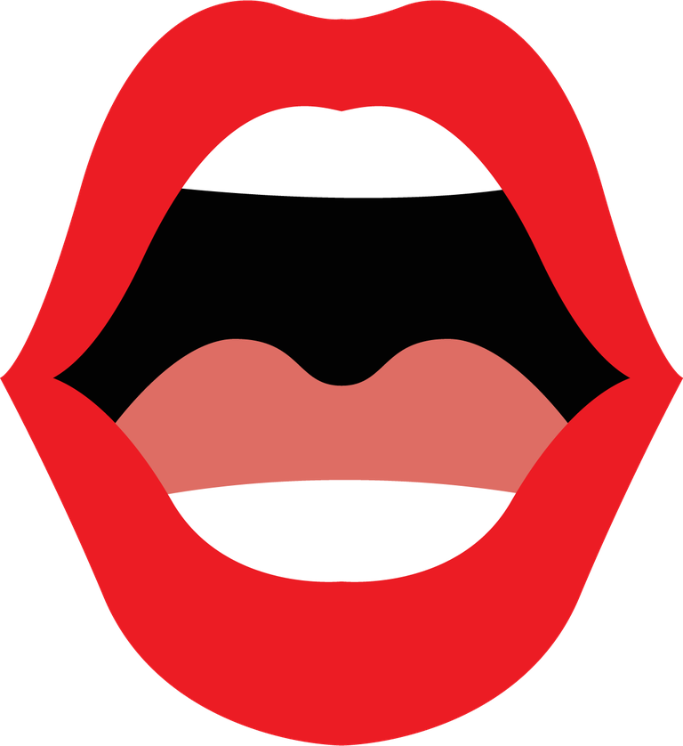 woman lips isolated on white background