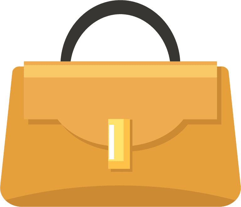 woman luxury handbags purses illustration