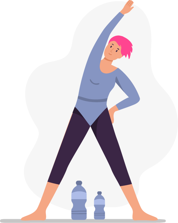 woman sport activities illustration showcasing fitness routines and healthy lifestyle choices