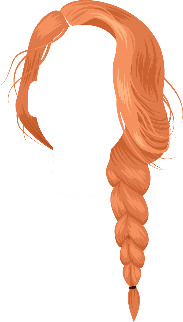 women hairstyle back view icons collection