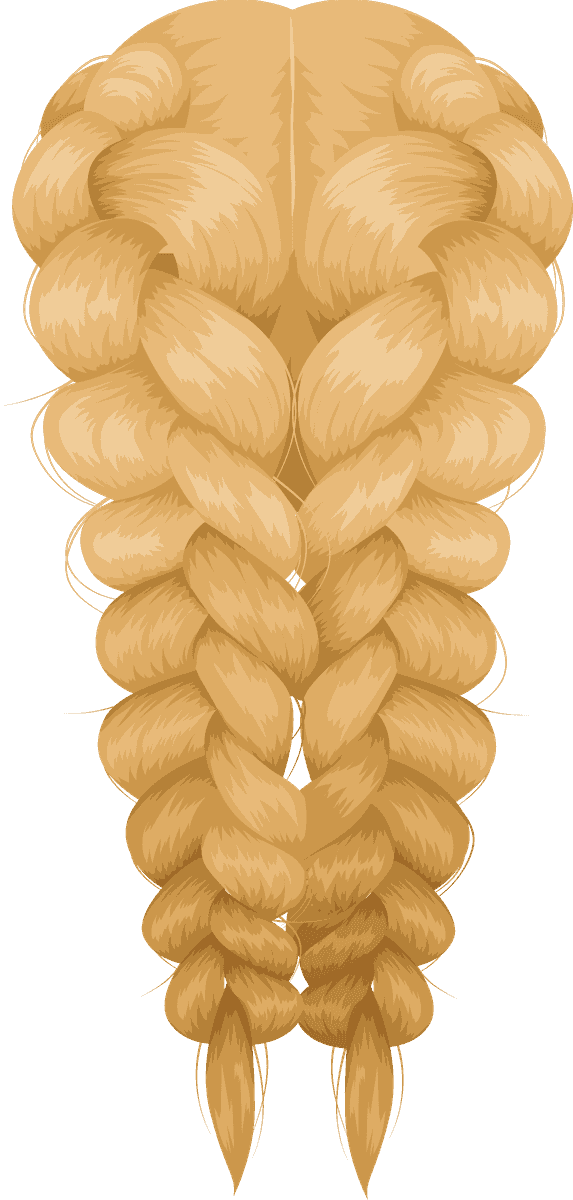 women hairstyle back view icons collection