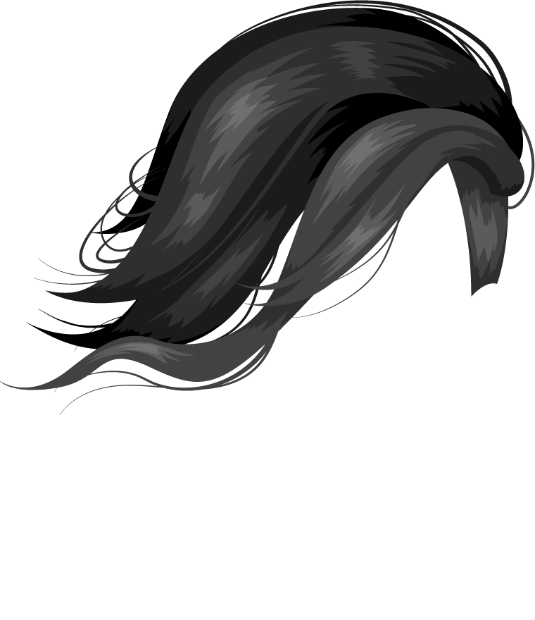 women hairstyle back view icons collection