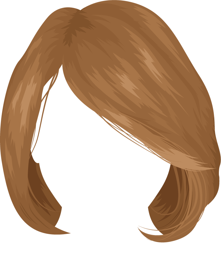 women hairstyle back view icons collection