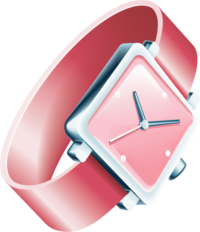 women s watch household goods icon red