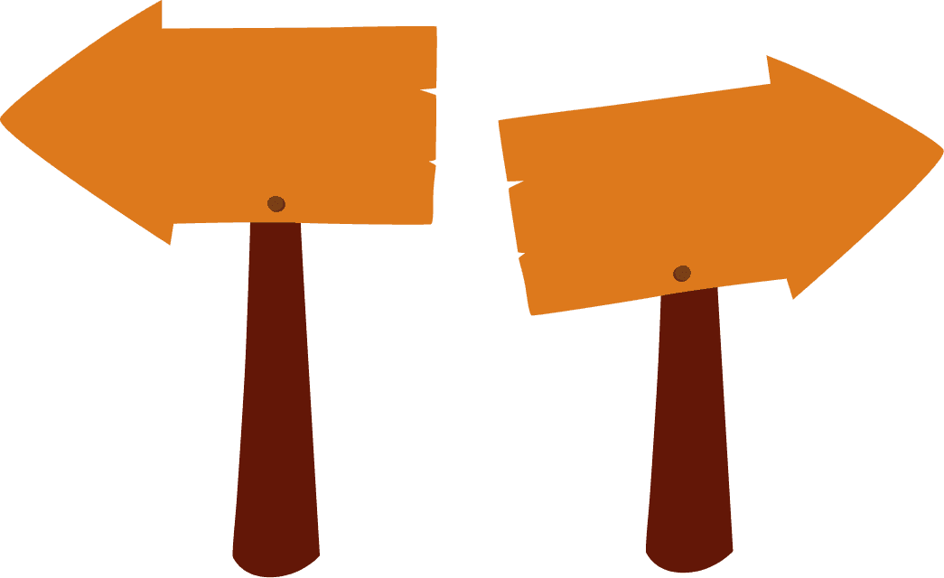Wooden sign boards and bridges design