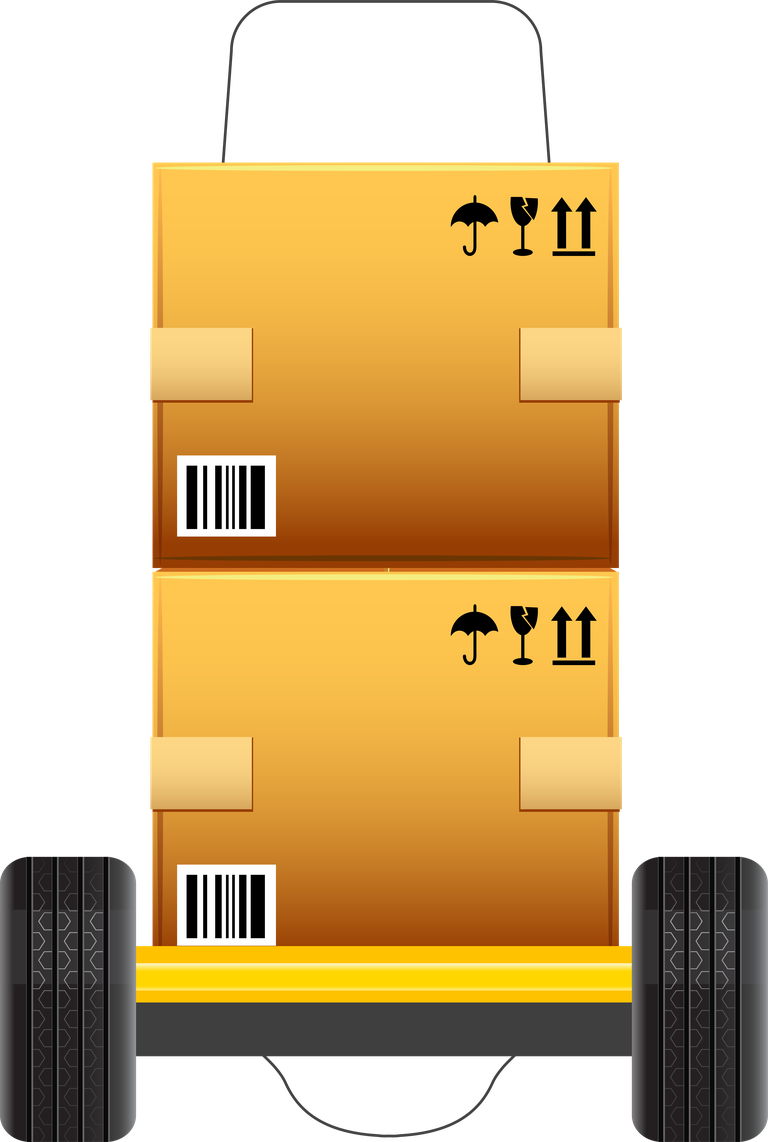 world transport design vector featuring a cart with stacked boxes for efficient shipping solutions