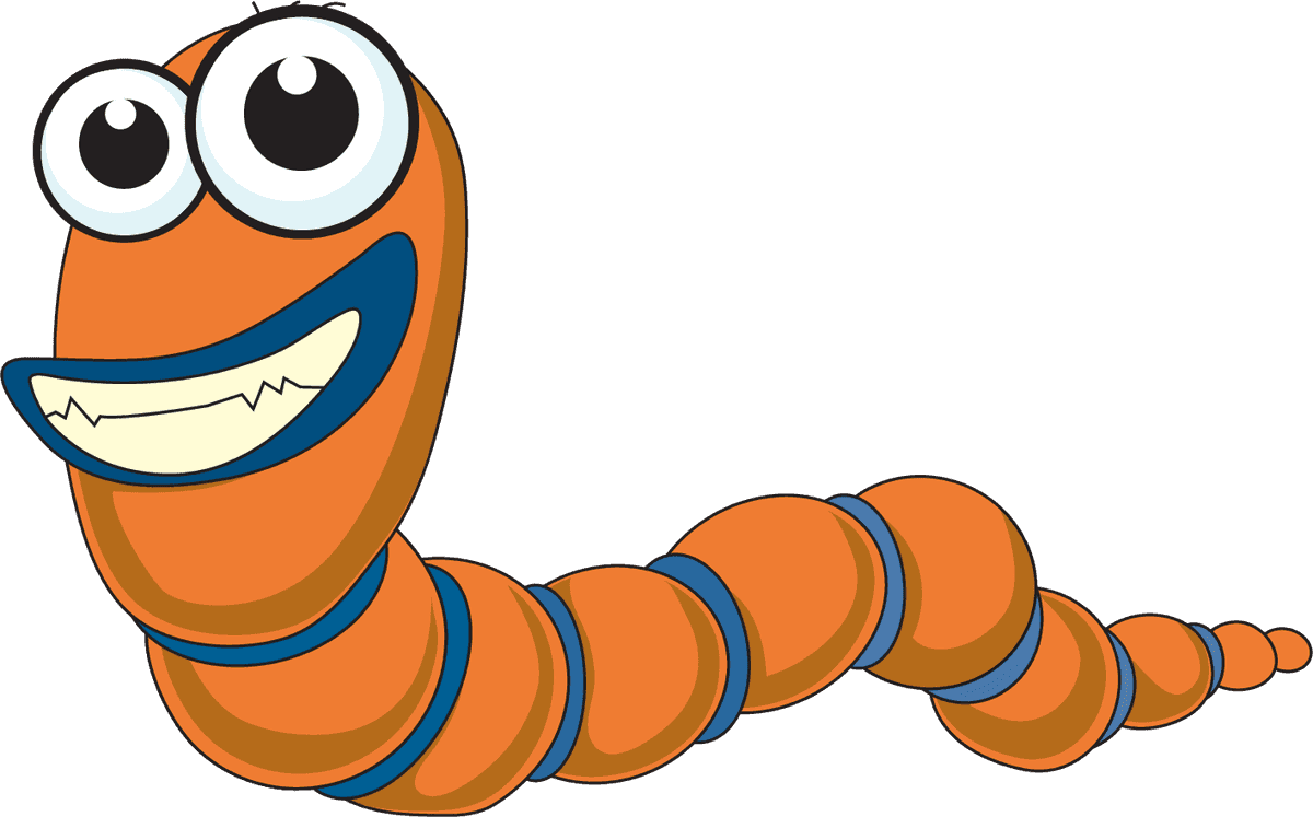 worms illustration of a group of bugs