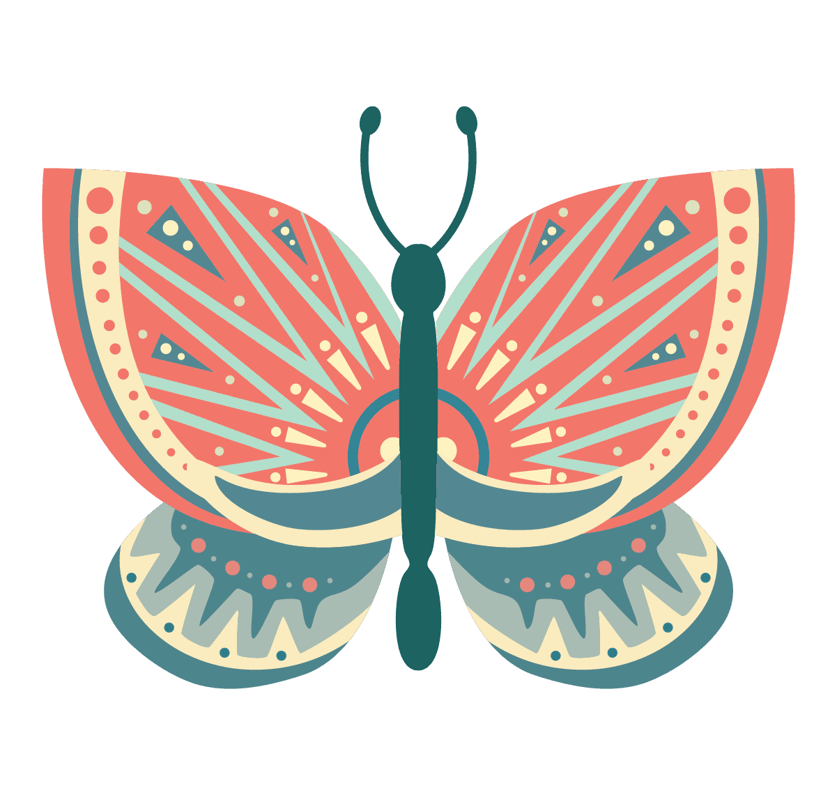 decorative colorful spring butterfly