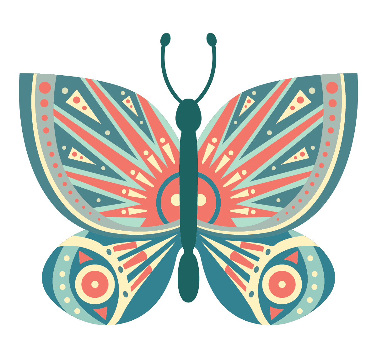 decorative colorful spring butterfly