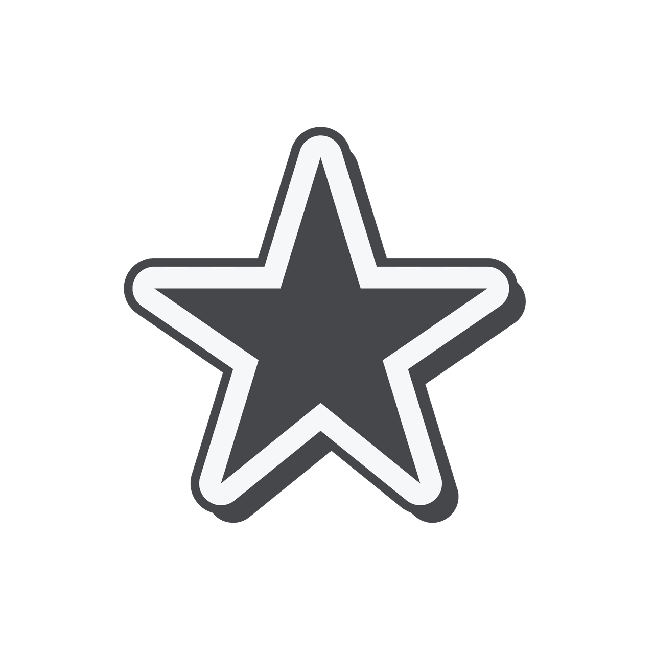 y2k black star icons web elements