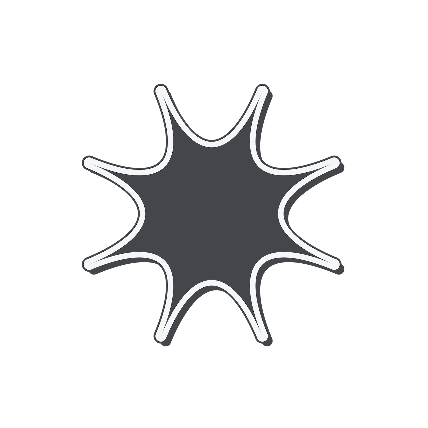 y2k black star icons web elements
