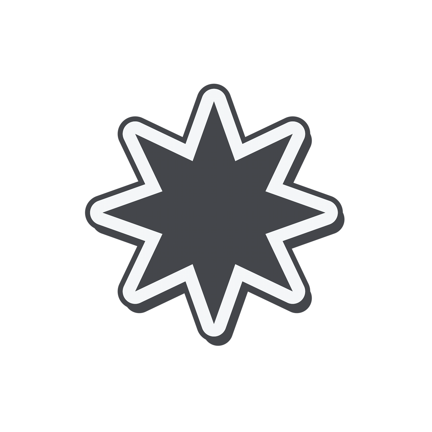 y2k black star icons web elements