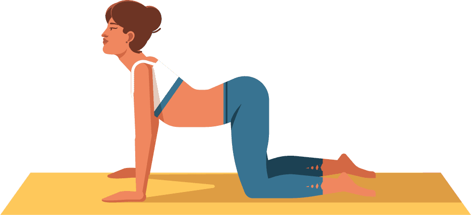 yoga icons women exercising gestures sketch