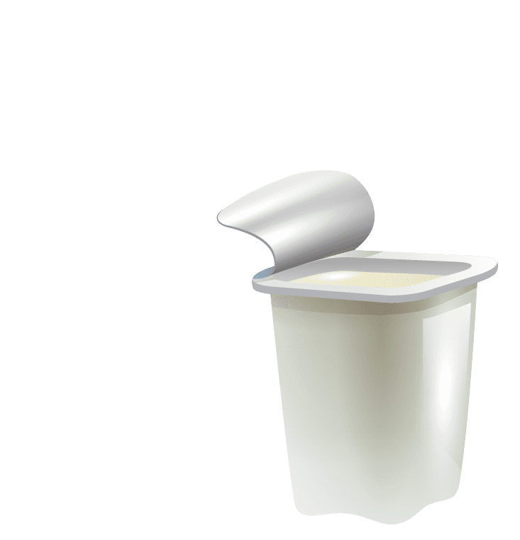 yogurt milk products icons set
